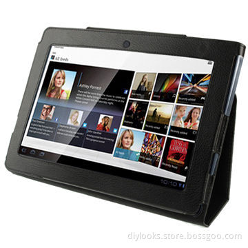 Leather Case with Holder for Sony Tablet S